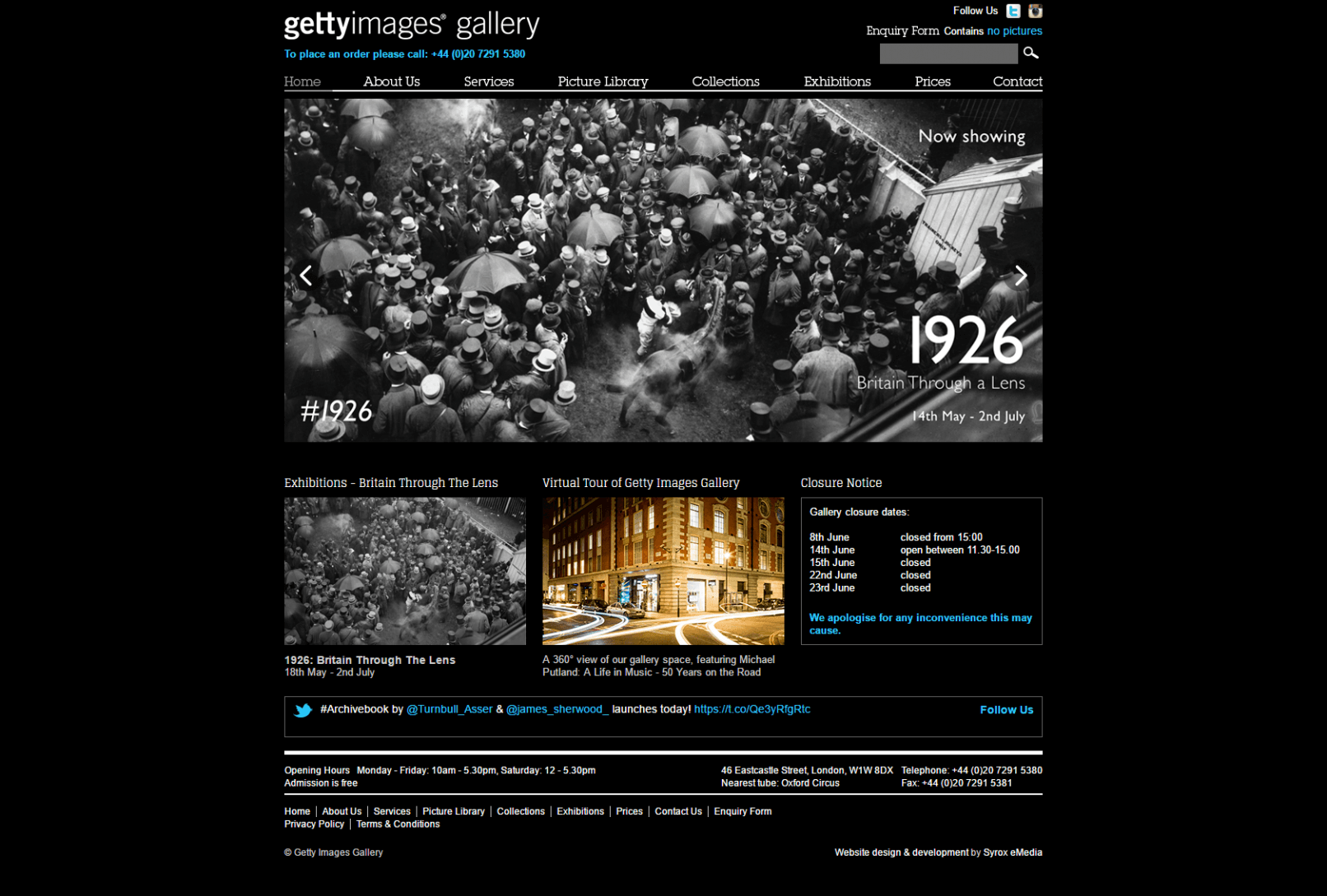 Getty Images Gallery Homepage