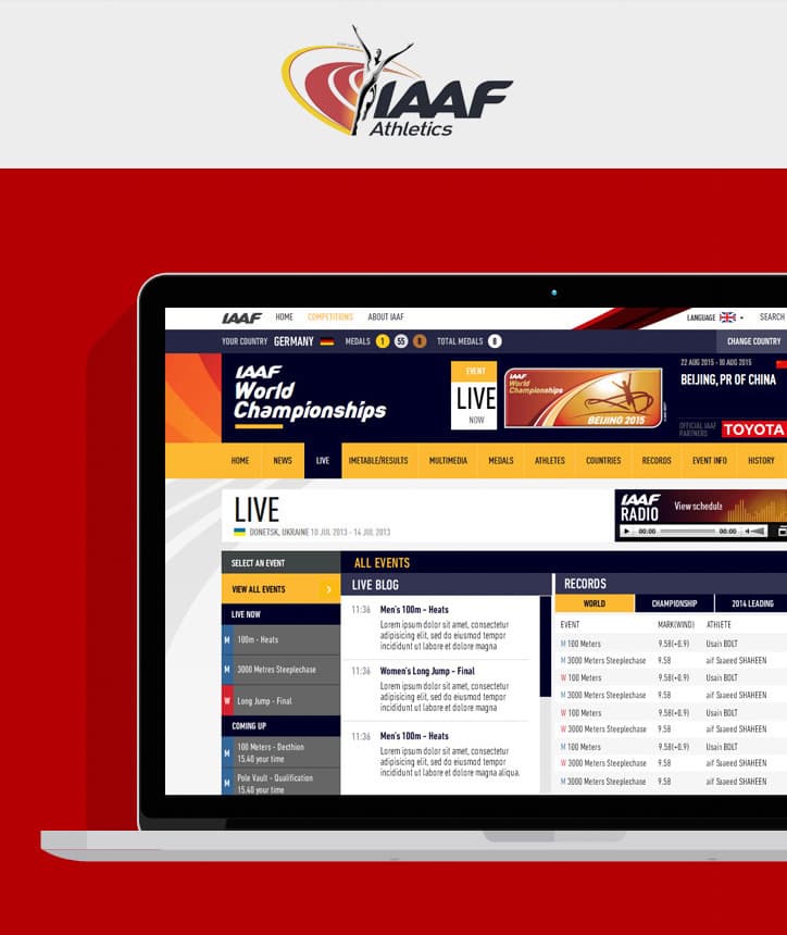 Previous IAAF (now known as World Athletics) Homepage (iaaf.org)
