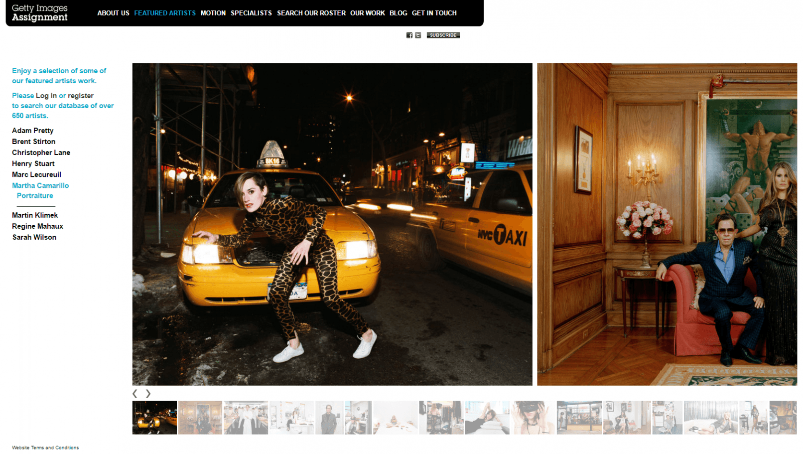 Global Assignment by Getty Images "Featured Artists" Portal Page: Photos by Martha Camarillo